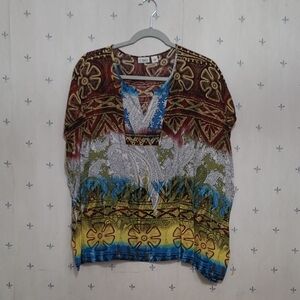Colorful Boho Patterned Top
